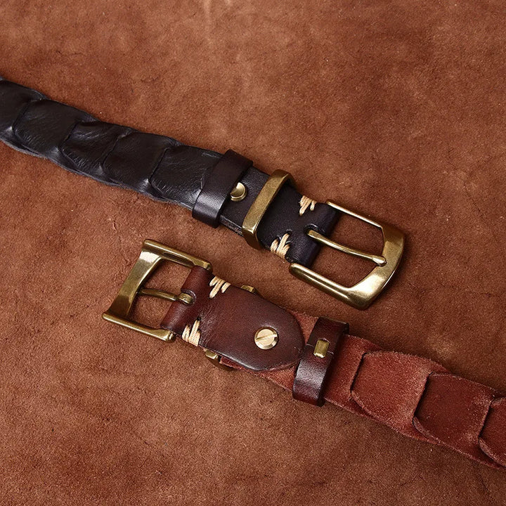 Marcello Woven Leather Belt