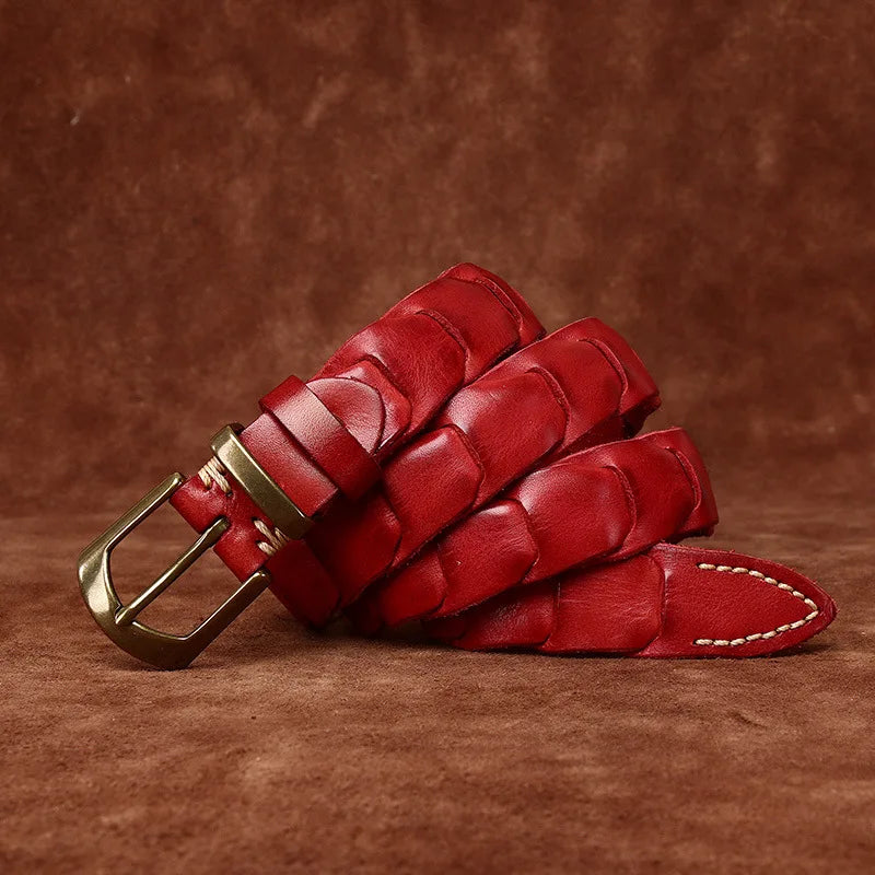 Marcello Woven Leather Belt