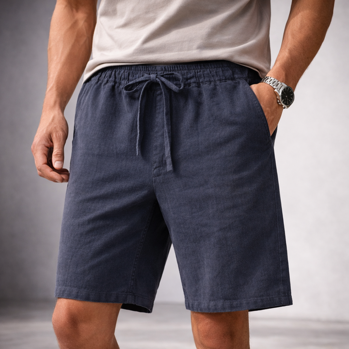 Santino Linen Cotton Blend Shorts
