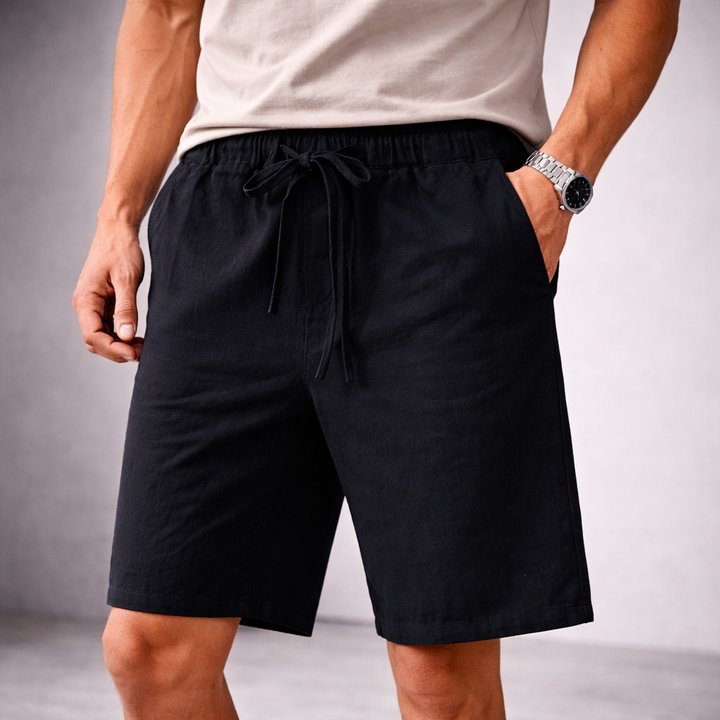Santino Linen Cotton Blend Shorts
