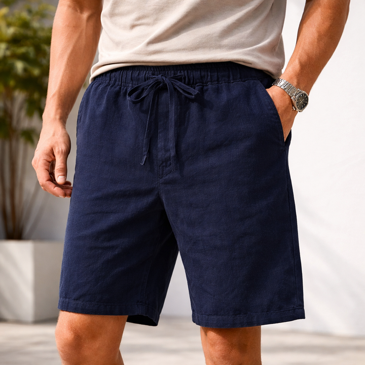 Santino Linen Cotton Blend Shorts