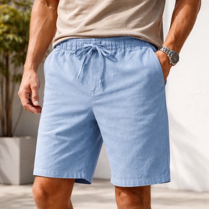 Santino Linen Cotton Blend Shorts